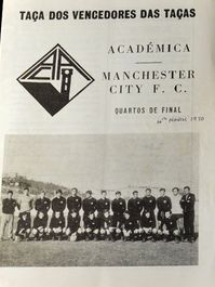 Academica De Coimbra v Manchester City European Cup Winners Cup Quarter Final 1st Leg 1969/70