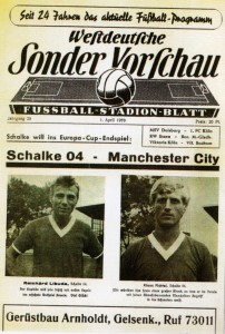 Schalke 04 v Manchester City European Cup Winners Cup Semi-Final 1st Leg 1969/70