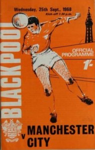 Blackpool v Manchester City League Cup 3rd Round 1968/69