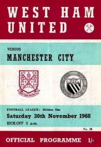 West Ham United v Manchester City 1968/69