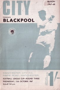 Manchester City v Blackpool League Cup 3rd Round 1967/68