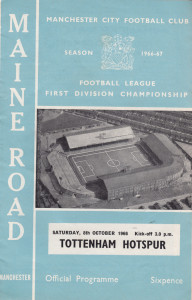 Manchester City v Tottenham Hotspur 1966/67