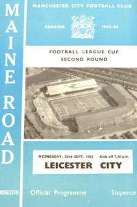 Manchester City v Leicester City League Cup 2nd Round 1965/66