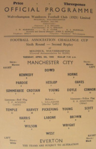 Everton v Manchester City FA Cup 6th Round 2nd Replay 1965/66