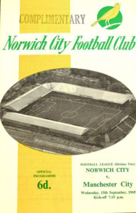 Norwich City v Manchester City 1965 to 66