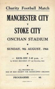 Stoke City v Manchester City friendly in the Isle of Man 1964/65