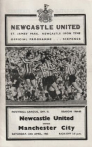 Newcastle United v Manchester City 1964/65
