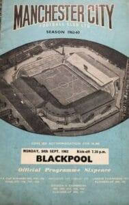 Manchester City v Blackpool League Cup 2nd Round 1962/63