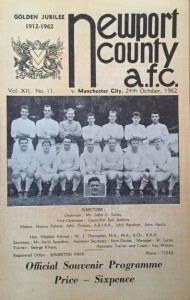 Newport County v Manchester City League Cup 3rd Round 1962/63