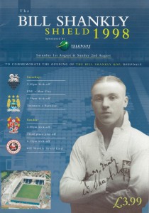 Tranmere Rovers v Manchester City Bill Shankly Shield Final played at Deepdale 1998/99