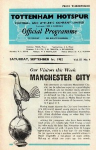 Tottenham Hotspur v Manchester City 1962/63