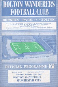 Bolton Wanderers v Manchester City 1961/62