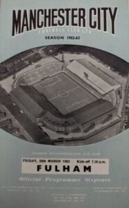 Manchester City v Fulham 1962/63