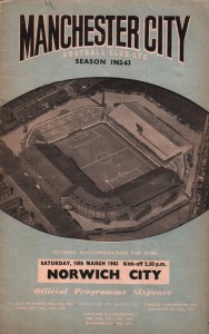 Manchester City v Norwich City FA Cup 5th Round 1962/63