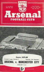 Arsenal v Manchester Ciy 1959/60