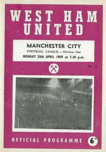 West ham v Manchester City 1958/59