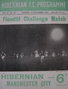 Hibernian v Manchester City Friendly 1955/56
