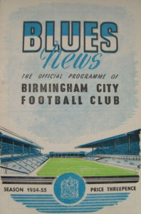 Birmingham v Manchester City FA Cup 6th Round 1954/55