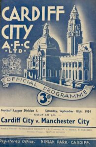 Cardiff City v Manchester City 1954/55