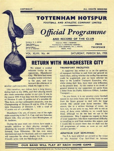 Tottenham Hotspur v Manchester City 1954/55