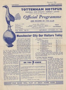 Tottenham Hotspur v Manchester City 1953/54