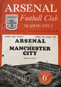 Arsenal v Manchester City 1951/52