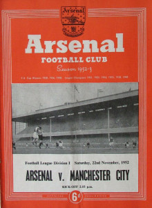 Arsenal v Manchester City 1952/53