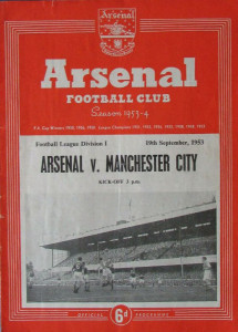 Arsenal v Manchester City 1953/54