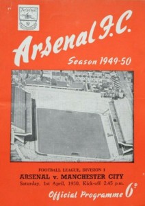 Arsenal v Manchester City 1949/50