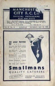 Manchester City v Derby County 1948/49