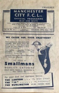 Manchester City v Derby County 1949/50