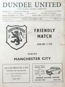 Dundee United v Manchester City Friendly 1961/62