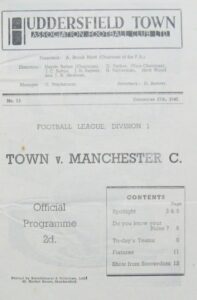 Huddersfield Town v Manchester City 1947/48