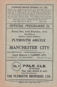Plymouth v Manchester City 1946/47