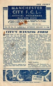Manchester City v Chesterfield 1945/46