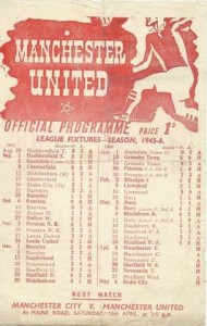 Manchester United v Manchester City 1945/46