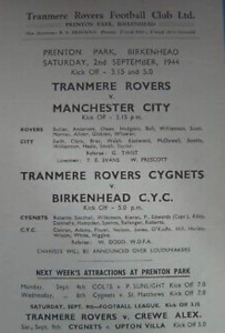 Tranmere Rovers v Manchester City 1944/45