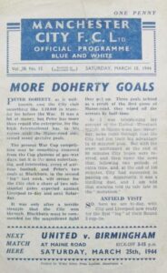 Manchester City v Liverpool Football League North War Cup 2nd Round 1943/44