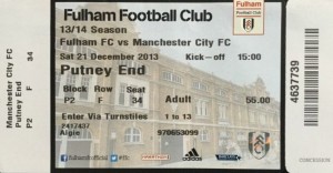 Fulham v Manchester City 2013/14