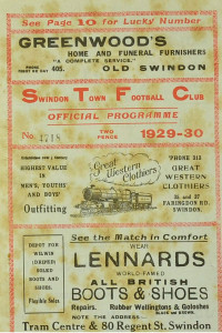 Swindon v Manchester City FA Cup 4th Round 1929/30