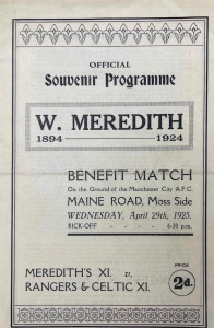 Billy Meredith Testimonial 1924/25