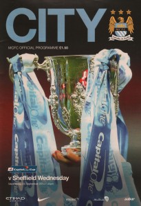 Manchester City v Sheffield Wednesday Capital One Cup 3rd Round 2014/15