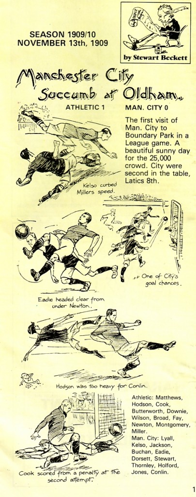 Oldham v Manchester City 1909/10