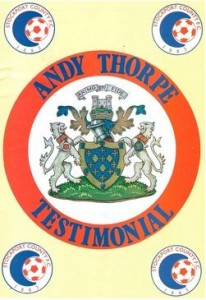 Stockport County v Manchester City Andy Thorpe Testimonial 1991/92