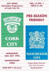 Cork City v Manchester City Friendly 1995/96