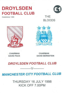 Droylsden v Manchester City Friendly 1998/99