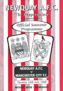 Newquay v Manchester City Friendly 1998/99