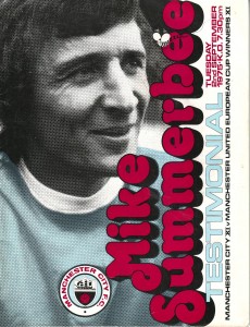 Manchester City v Manchester United European Cup Winners Cup XI Mike Summerbee Testimonial 1975/76