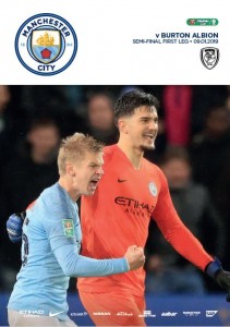 Manchester City v Burton Albion Carabao Cup Semi Final 1st Leg 2018/19