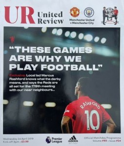 Manchester United v Manchester City 2018/19